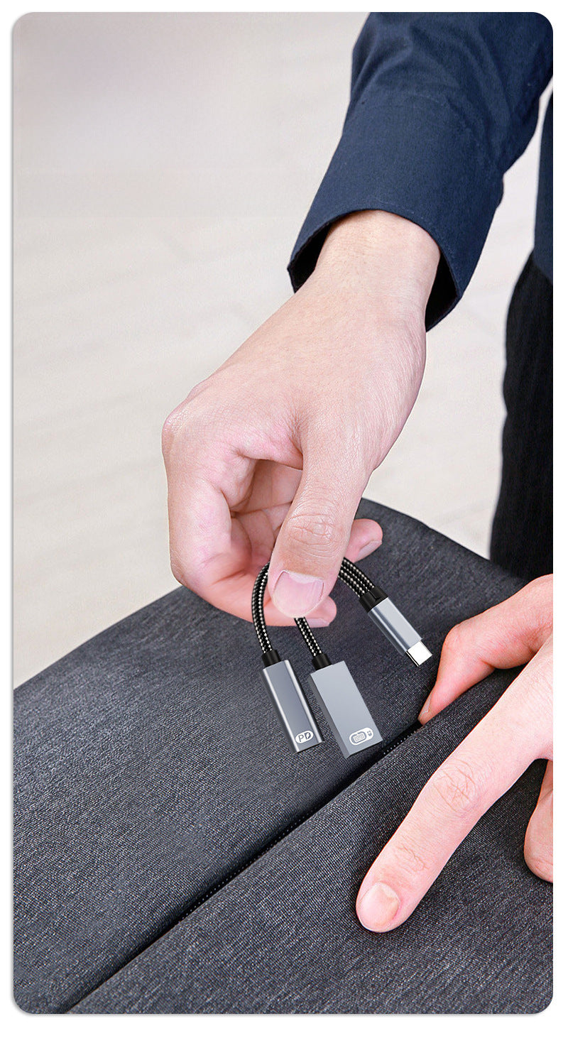 Cross-Border Two-In-One Multi-Function Adapter 60W Fast Charging Type-C to USB Otg Adapter Suitable for Apple 16