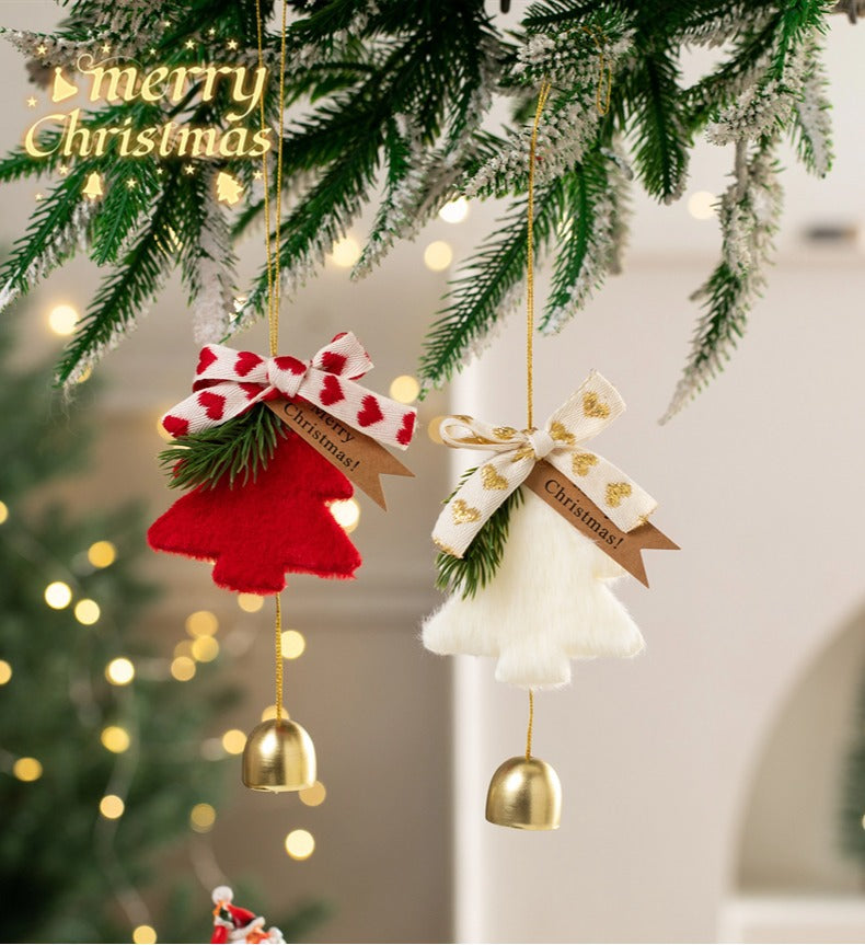 New Christmas Decorations Christmas Bow Bell Pendant Christmas Tree Decorations Atmosphere Scene Pendant