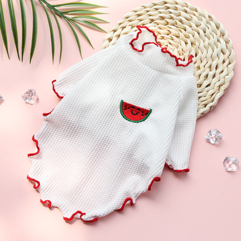 Spring and Summer Dog Cat Pet Clothes Base Shirt Autumn Two-legged Clothes Teddy Panda Home Clothes Dog Supplies Clothing