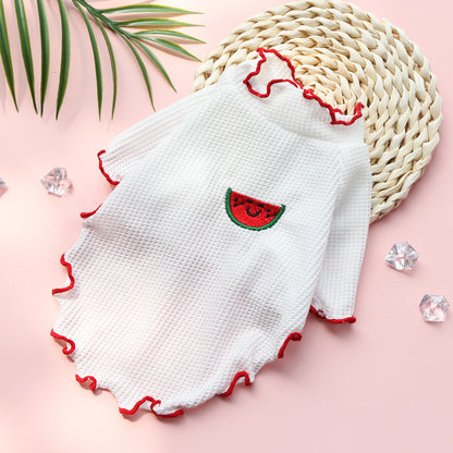 Spring and Summer Dog Cat Pet Clothes Base Shirt Autumn Two-legged Clothes Teddy Panda Home Clothes Dog Supplies Clothing