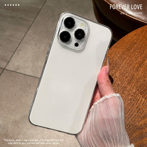 Highly Transparent Material Suitable for Apple 17Promax Transparent Mobile Phone Case Iphone16 Fine Hole Anti-Fall Protective Cover 15