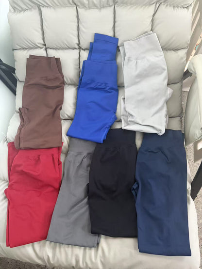 Cross-Border European and American High-Waisted Peach-Waist Leggings Yoga Pants Butt Lift Tummy Control High-Elastic Fitness Pants Yoga Wear