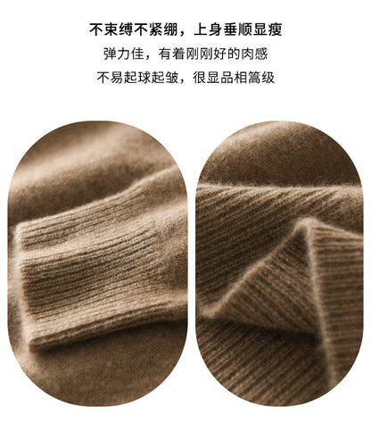 Autumn and Winter New Sweater Women's Half-turtleneck Long-sleeved Women's Top Loose Slimming All-match Sweater Pullover Sweater
