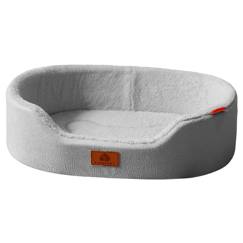 Four Seasons Universal Pet Kennel Medium-sized Dog Pet Kennel Pad Inner Mat Removable Litchi Leather Boat Kennel Cross-border Wholesale Exclusive