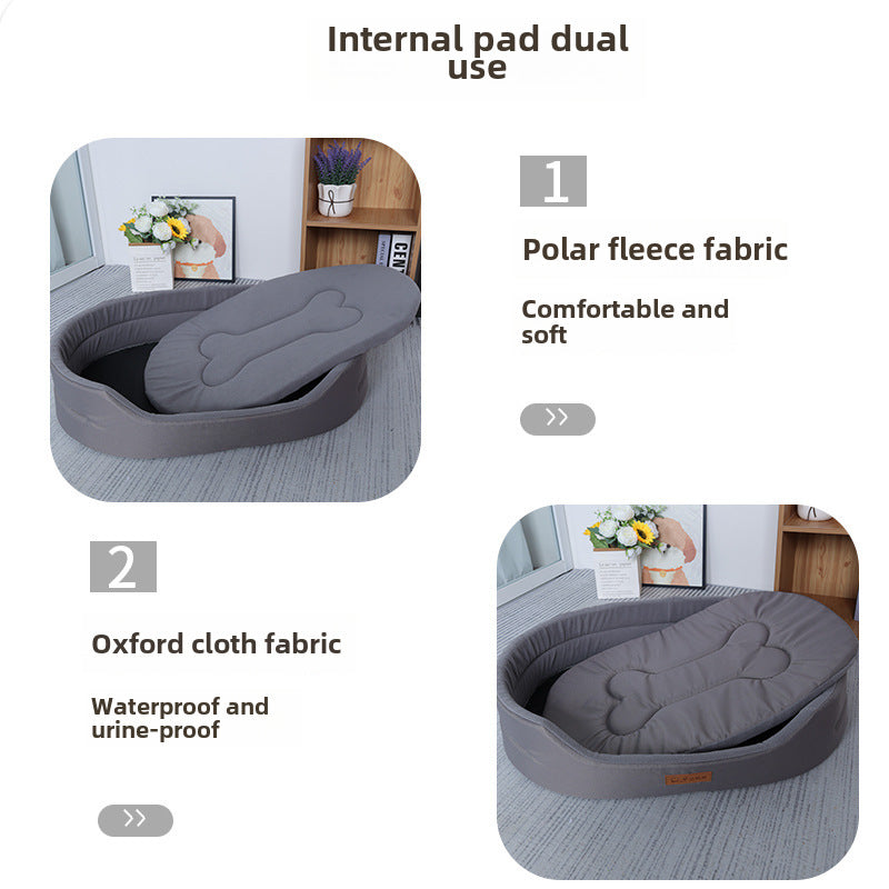 Cross-Border Popular Dog Bed and Mat, Moisture-Proof, Suitable for All Seasons, Dog Mattress, Pet Bed, Bite-Resistant Oxford Cloth, Factory Wholesale