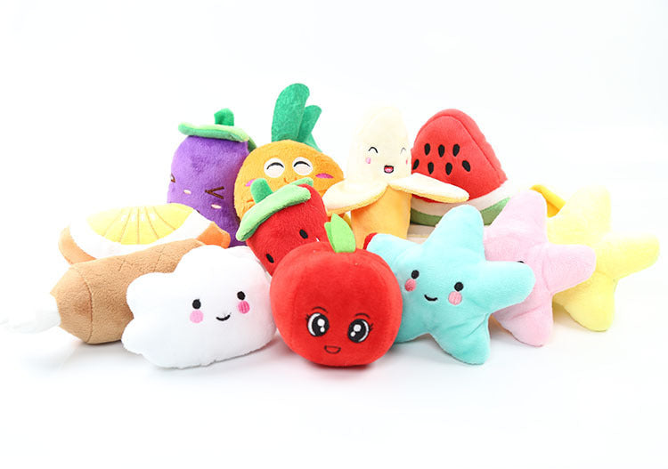 Digital Dog Manufacturer Direct Sales Dog Toys Cat Sound Toys Banana Carrot Chicken Leg Pet Cat Plush Shrimp Toys Cute