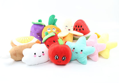 Digital Dog Manufacturer Direct Sales Dog Toys Cat Sound Toys Banana Carrot Chicken Leg Pet Cat Plush Shrimp Toys Cute