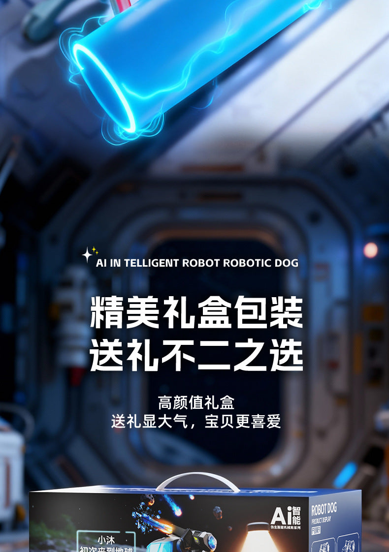 Remote Control Ai Smart Toy Robot Dog Children's Water Bomb Mechanical Dog Toy Companion Interactive Programming Birthday Gift