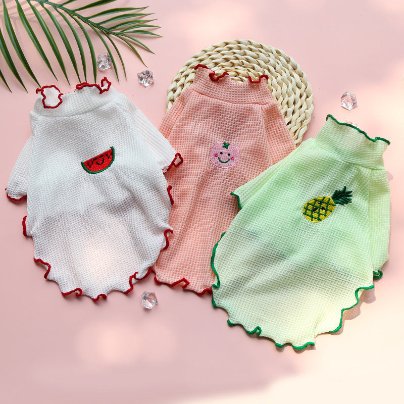 Spring and Summer Dog Cat Pet Clothes Base Shirt Autumn Two-legged Clothes Teddy Panda Home Clothes Dog Supplies Clothing