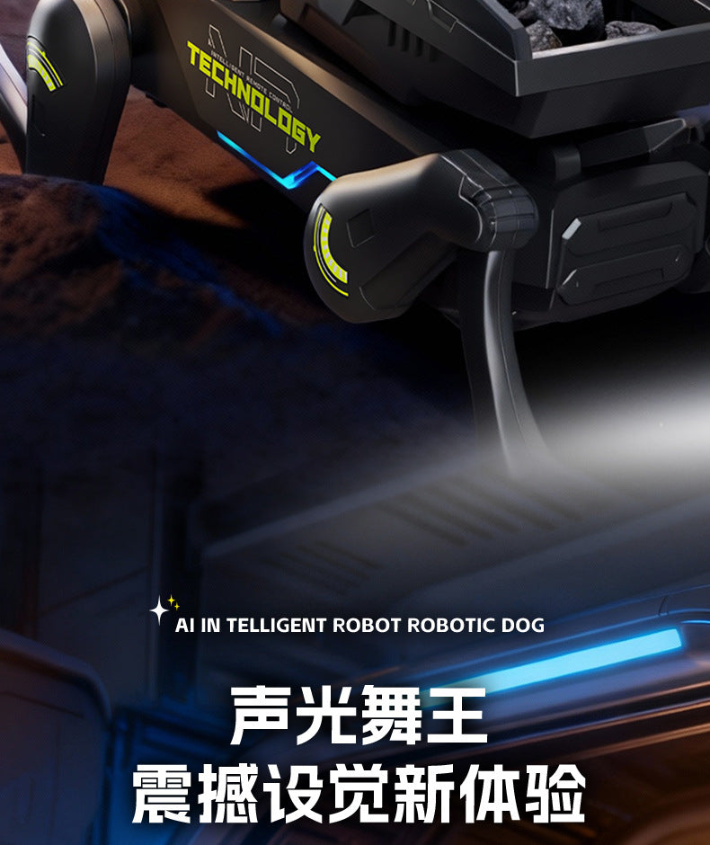 Remote Control Ai Smart Toy Robot Dog Children's Water Bomb Mechanical Dog Toy Companion Interactive Programming Birthday Gift