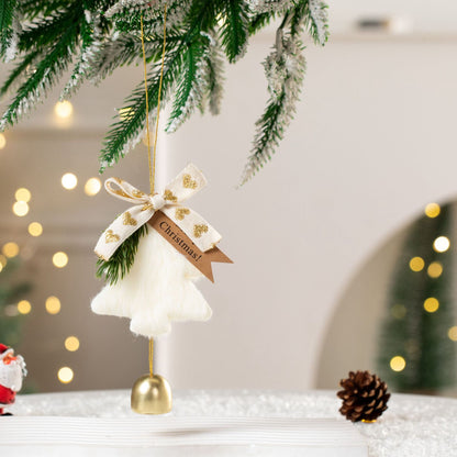 New Christmas Decorations Christmas Bow Bell Pendant Christmas Tree Decorations Atmosphere Scene Pendant