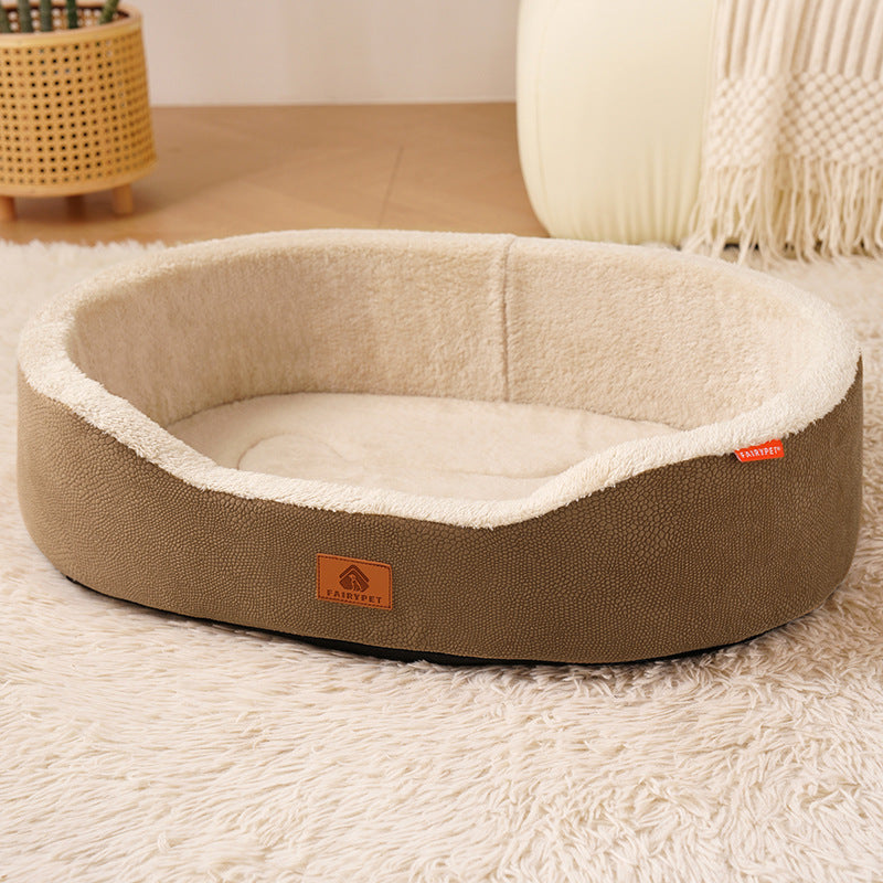 Four Seasons Universal Pet Kennel Medium-sized Dog Pet Kennel Pad Inner Mat Removable Litchi Leather Boat Kennel Cross-border Wholesale Exclusive
