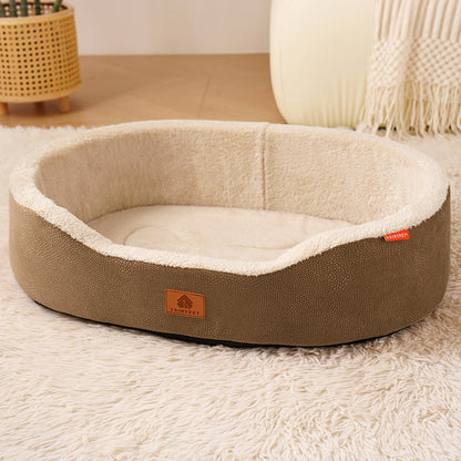 Four Seasons Universal Pet Kennel Medium-sized Dog Pet Kennel Pad Inner Mat Removable Litchi Leather Boat Kennel Cross-border Wholesale Exclusive