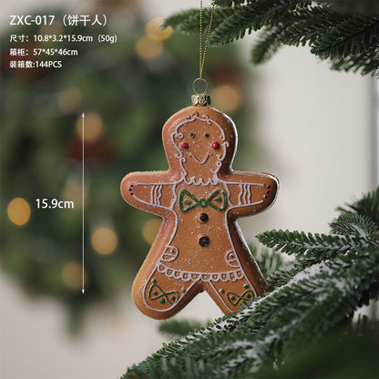 Christmas decoration small pendant gingerbread man plate House crutch car pendant Christmas tree Christmas wreath pendant