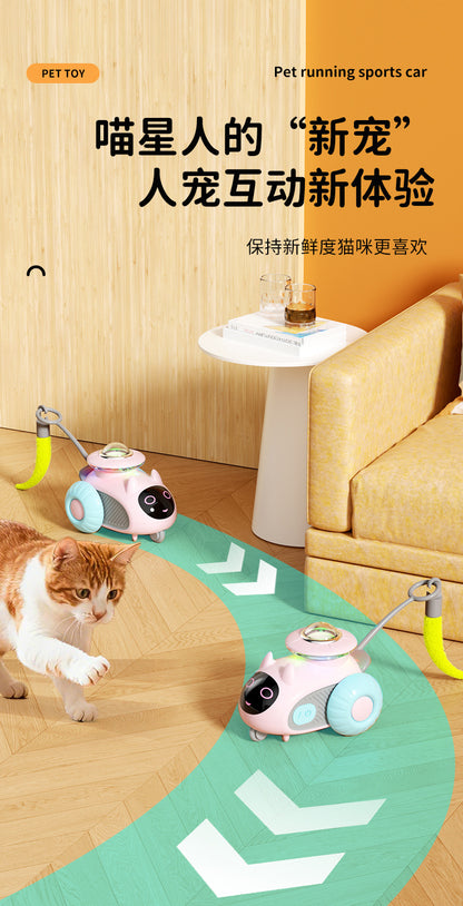 Pet Gravity Smart Racing Car Remote Control Electric Cat Toy Self-Entertaining Mouse Feather Teaser Cat Toy