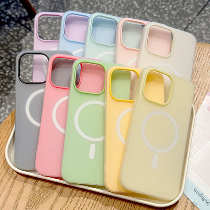 Suitable for Apple 18Promax Jelly Magnetic Phone Case Two-In-One Iphone16 Xiaomi 17 Huawei Protective Case