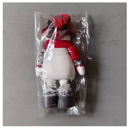 A variety of Christmas standing telescopic doll hotel window Christmas snowman elk doll decorative ornaments