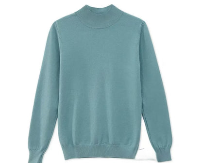 Autumn and Winter New Sweater Women's Half-turtleneck Long-sleeved Women's Top Loose Slimming All-match Sweater Pullover Sweater