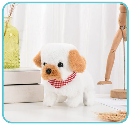 1 Electric Stuffed Toy Dog Simulation Dog Can Walk Bark and Rock Tail Street Stall Pet Toy Night Market Wholesale