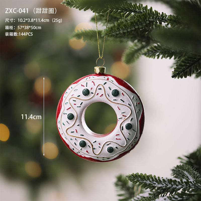 Christmas decoration small pendant gingerbread man plate House crutch car pendant Christmas tree Christmas wreath pendant