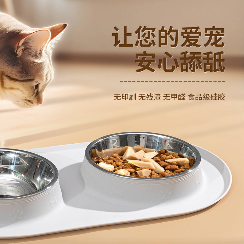 Silicone Pet Dog Bowl Placemat Cat and Dog Eating Non-Slip Anti-Splash Food Plate Mat Cat Bowl Dog Bowl Waterproof Tray
