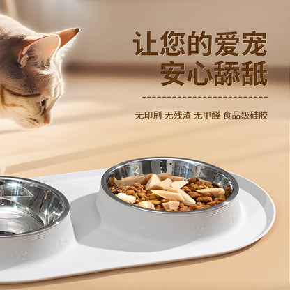 Silicone Pet Dog Bowl Placemat Cat and Dog Eating Non-Slip Anti-Splash Food Plate Mat Cat Bowl Dog Bowl Waterproof Tray