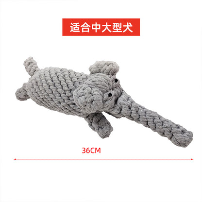 Pet Cotton Rope Toy Elephant Animal Dog Chew Rope Wholesale Teeth Grinding Training Chewing Interactive Pet Dog Toy Supplies