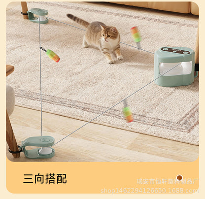 Cross-Border Cat Pet Chaser with Remote Control, Bird Sounds, Smart Self-Entertainment, Boredom-Relief Pet Cat Toy Supplies