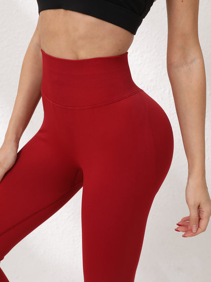 Cross-Border European and American High-Waisted Peach-Waist Leggings Yoga Pants Butt Lift Tummy Control High-Elastic Fitness Pants Yoga Wear