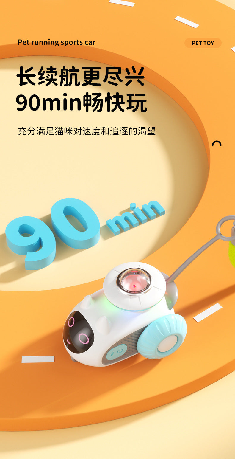 Pet Gravity Smart Racing Car Remote Control Electric Cat Toy Self-Entertaining Mouse Feather Teaser Cat Toy