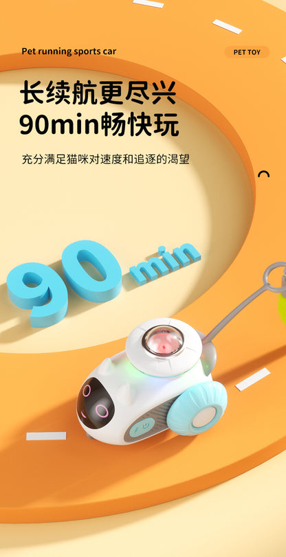 Pet Gravity Smart Racing Car Remote Control Electric Cat Toy Self-Entertaining Mouse Feather Teaser Cat Toy