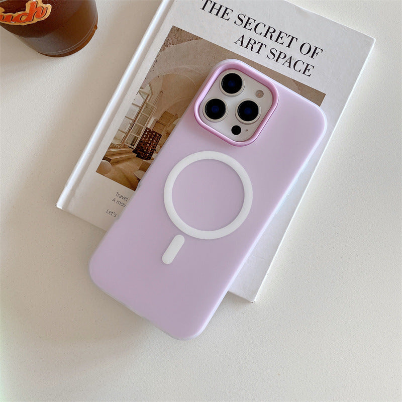 Suitable for Apple 18Promax Jelly Magnetic Phone Case Two-In-One Iphone16 Xiaomi 17 Huawei Protective Case