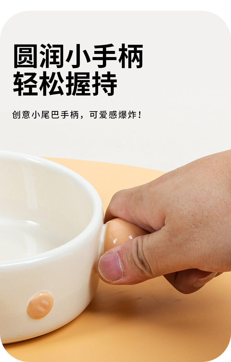Leyoupai cat bowl ceramic neck protection Pet Bowl cat dog drinking double bowl anti-knock dog bowl Cat Basin pet tableware