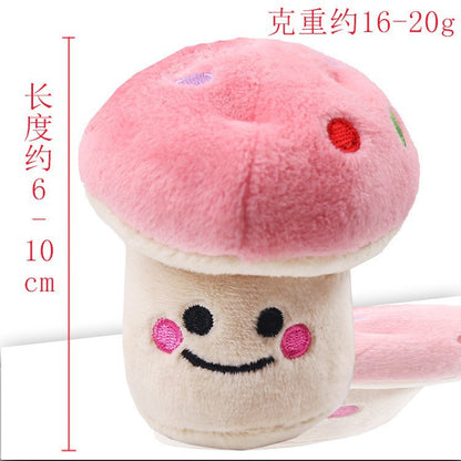 Pink Mushroom Green Mushroom Plush Sound Pet Dog Cat Toy Wholesale Dog Supplies Cat Relief