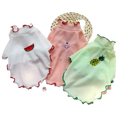 Spring and Summer Dog Cat Pet Clothes Base Shirt Autumn Two-legged Clothes Teddy Panda Home Clothes Dog Supplies Clothing