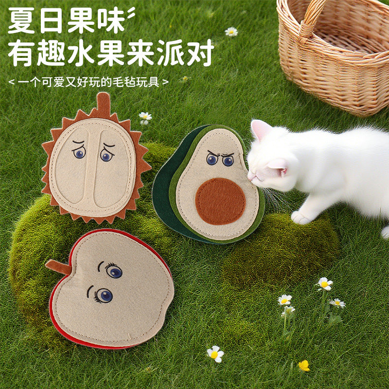 Felt Cat Toy Self-Pleasure Cat Stick Contains Insect Galls, Small Bells, Cat Toys, Teething and Chewing Toys