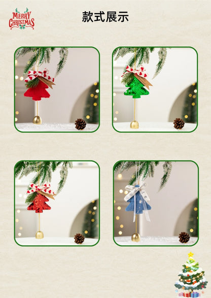 New Christmas Decorations Christmas Bow Bell Pendant Christmas Tree Decorations Atmosphere Scene Pendant