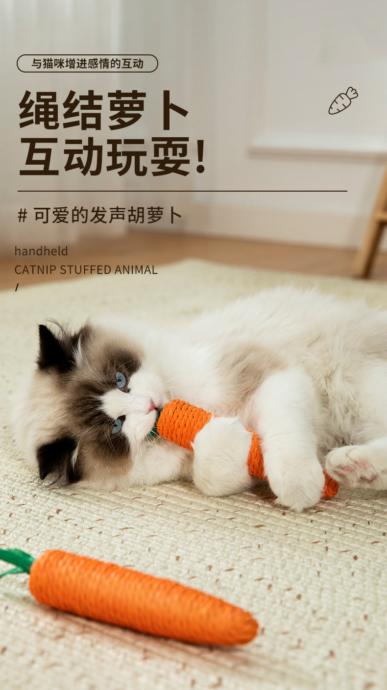 New bite cat toy self-hi cat toy bite-resistant sound relief artifact pet toy wholesale