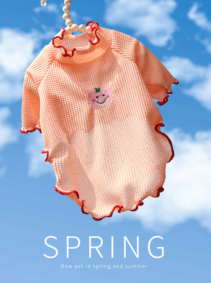 Spring and Summer Dog Cat Pet Clothes Base Shirt Autumn Two-legged Clothes Teddy Panda Home Clothes Dog Supplies Clothing