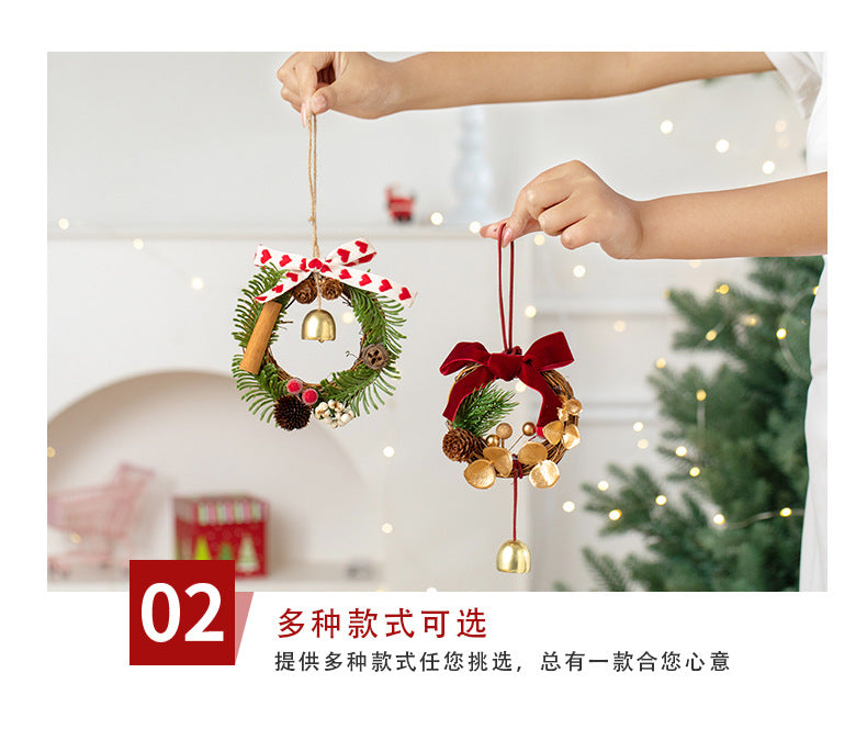 2026 New Christmas Decorations Christmas Bell Garland Pendant Christmas Tree Decorations Atmosphere Scene Hangings
