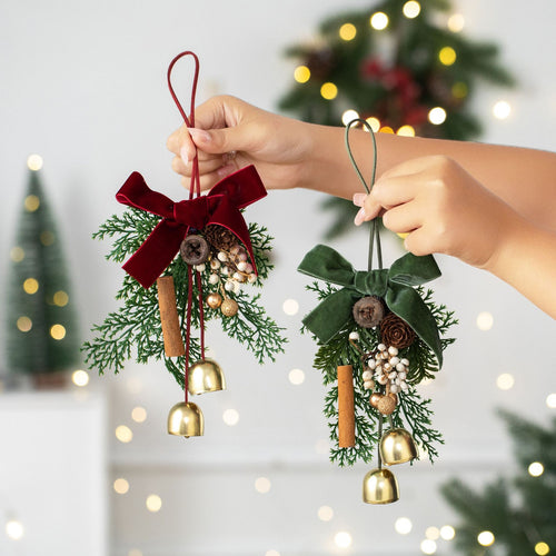 2026 New Christmas Decorations Christmas Bell Garland Pendant Christmas Tree Decorations Atmosphere Scene Hangings
