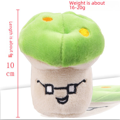 Pink Mushroom Green Mushroom Plush Sound Pet Dog Cat Toy Wholesale Dog Supplies Cat Relief