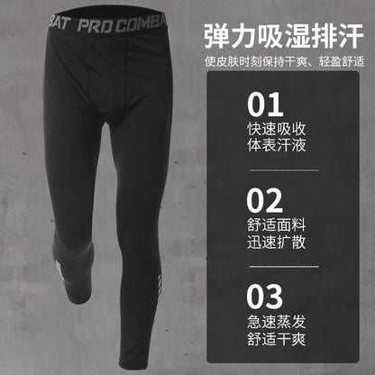 Sports suit Men's Fitness Clothes Summer Tights Thin Ice Silk Quick-drying Short-sleeved Running Shorts Casual Morning Running Clothes