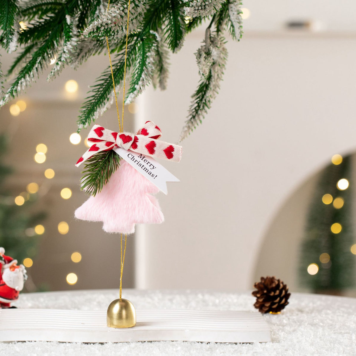 New Christmas Decorations Christmas Bow Bell Pendant Christmas Tree Decorations Atmosphere Scene Pendant