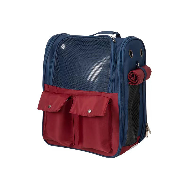 Pet Backpack, Portable Backpack for Outings, Cat Pet Bag, Large Capacity Space Capsule, Portable Canvas, Breathable and Comfortable