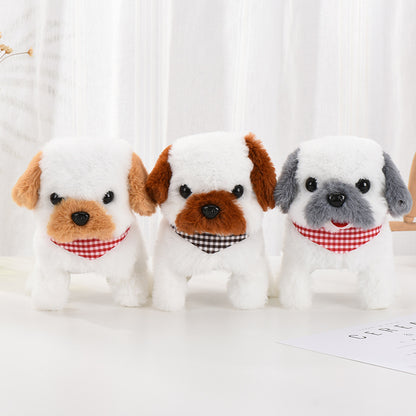 1 Electric Stuffed Toy Dog Simulation Dog Can Walk Bark and Rock Tail Street Stall Pet Toy Night Market Wholesale