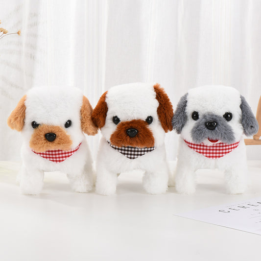 1 Electric Stuffed Toy Dog Simulation Dog Can Walk Bark and Rock Tail Street Stall Pet Toy Night Market Wholesale