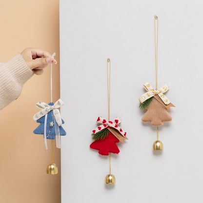 New Christmas Decorations Christmas Bow Bell Pendant Christmas Tree Decorations Atmosphere Scene Pendant