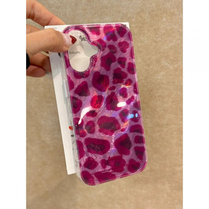 Purple Leopard Print Suitable for Apple 17Promax Mobile Phone Case Large Hole Swirl Goddess Stylish Iphone16 Protective Cover