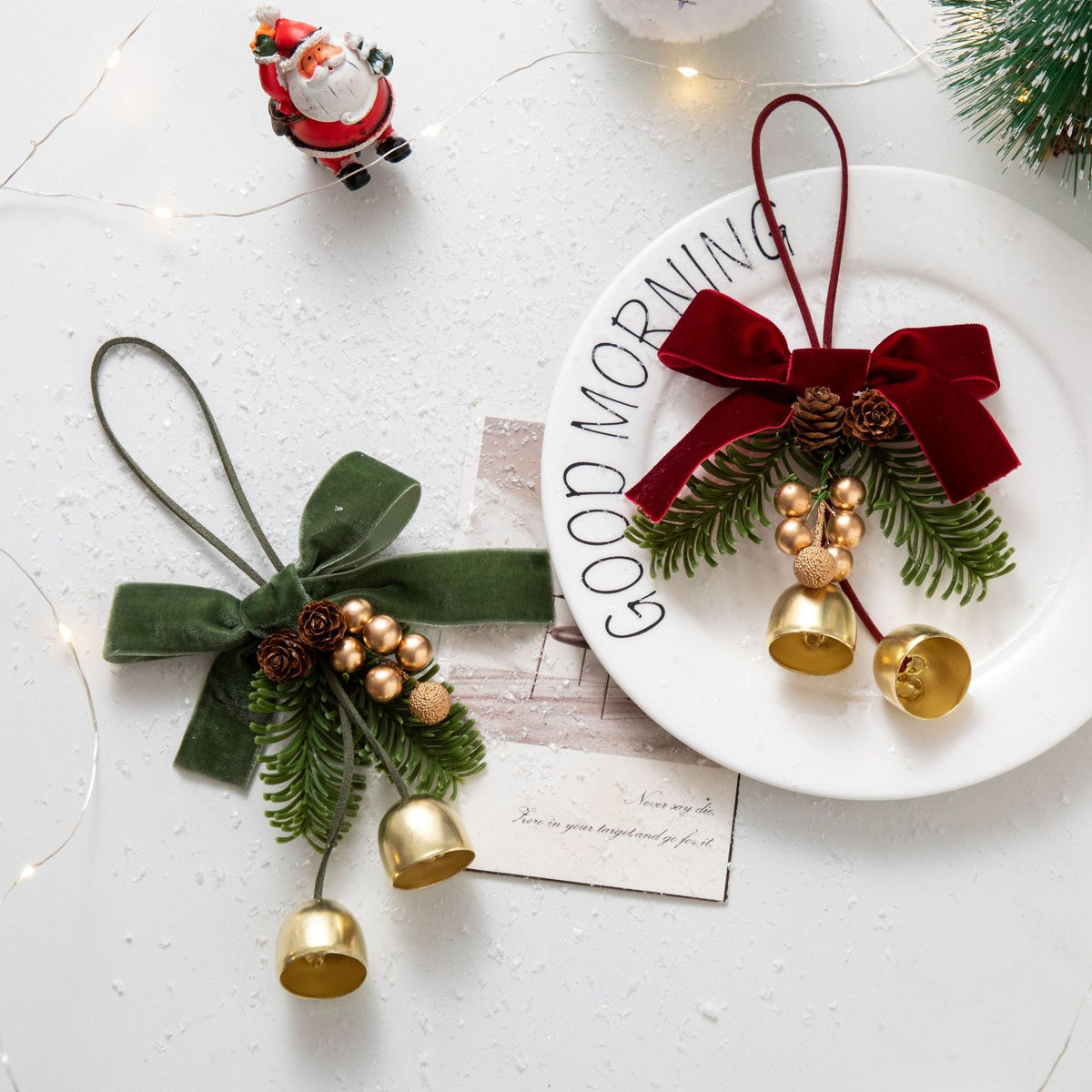 2026 New Christmas Decorations Christmas Bell Garland Pendant Christmas Tree Decorations Atmosphere Scene Hangings